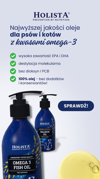 This ad creative highlights the high-quality, laboratory-tested benefits of salmon oil for pets using a clear, benefit-driven list format.